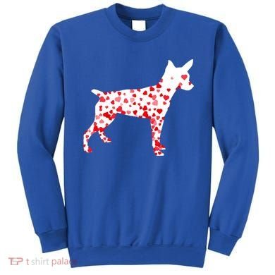 Rat Terrier Heart Dog Valentine's Day Gift Sweatshirt