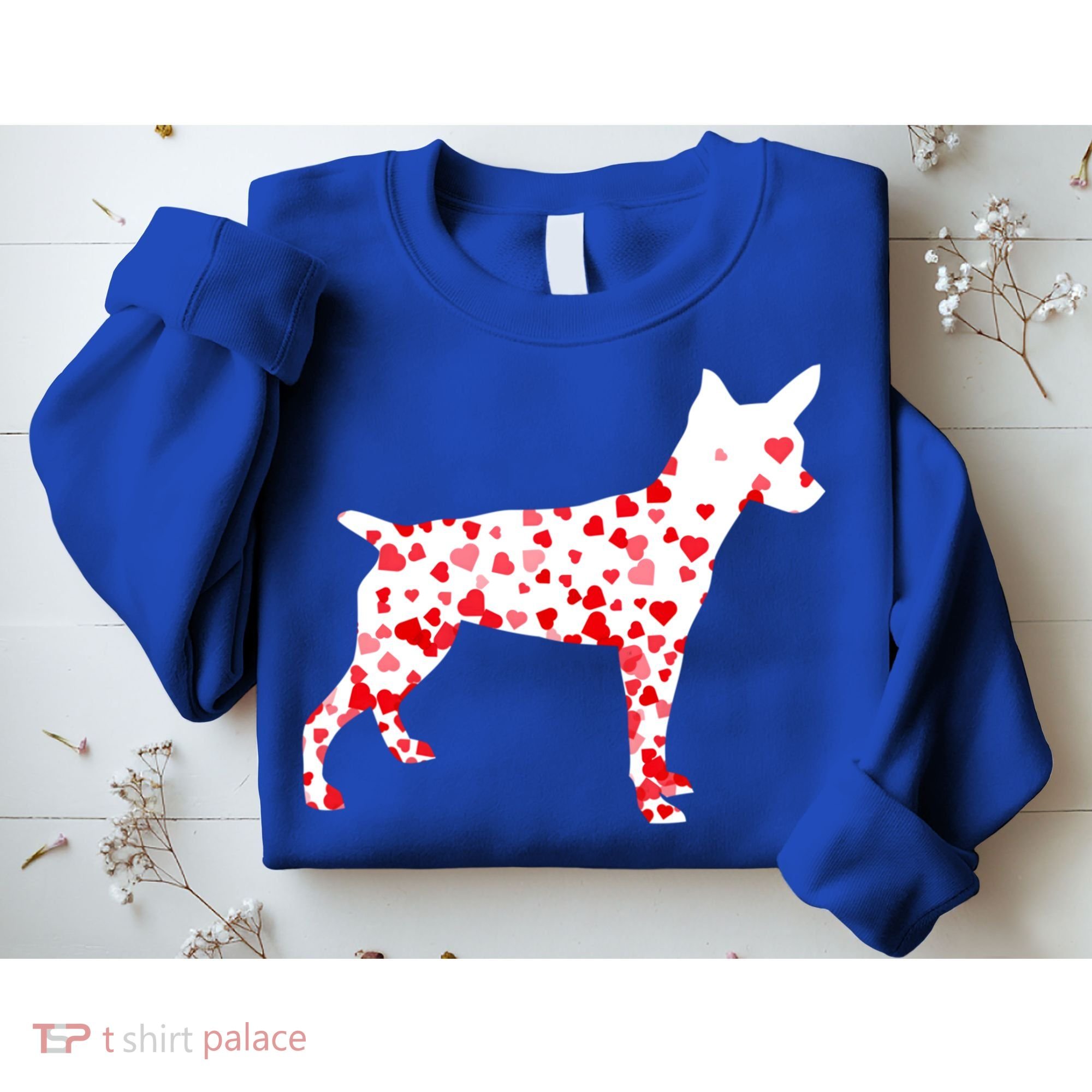 Rat Terrier Heart Dog Valentine's Day Gift Sweatshirt