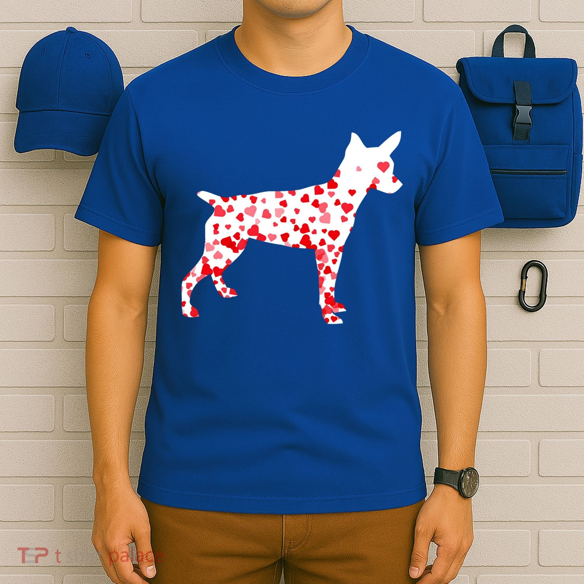 Rat Terrier Heart Dog Valentine's Day Gift T-Shirt