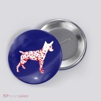 Rat Terrier Heart Dog Valentine's Day Gift Button thumb 0