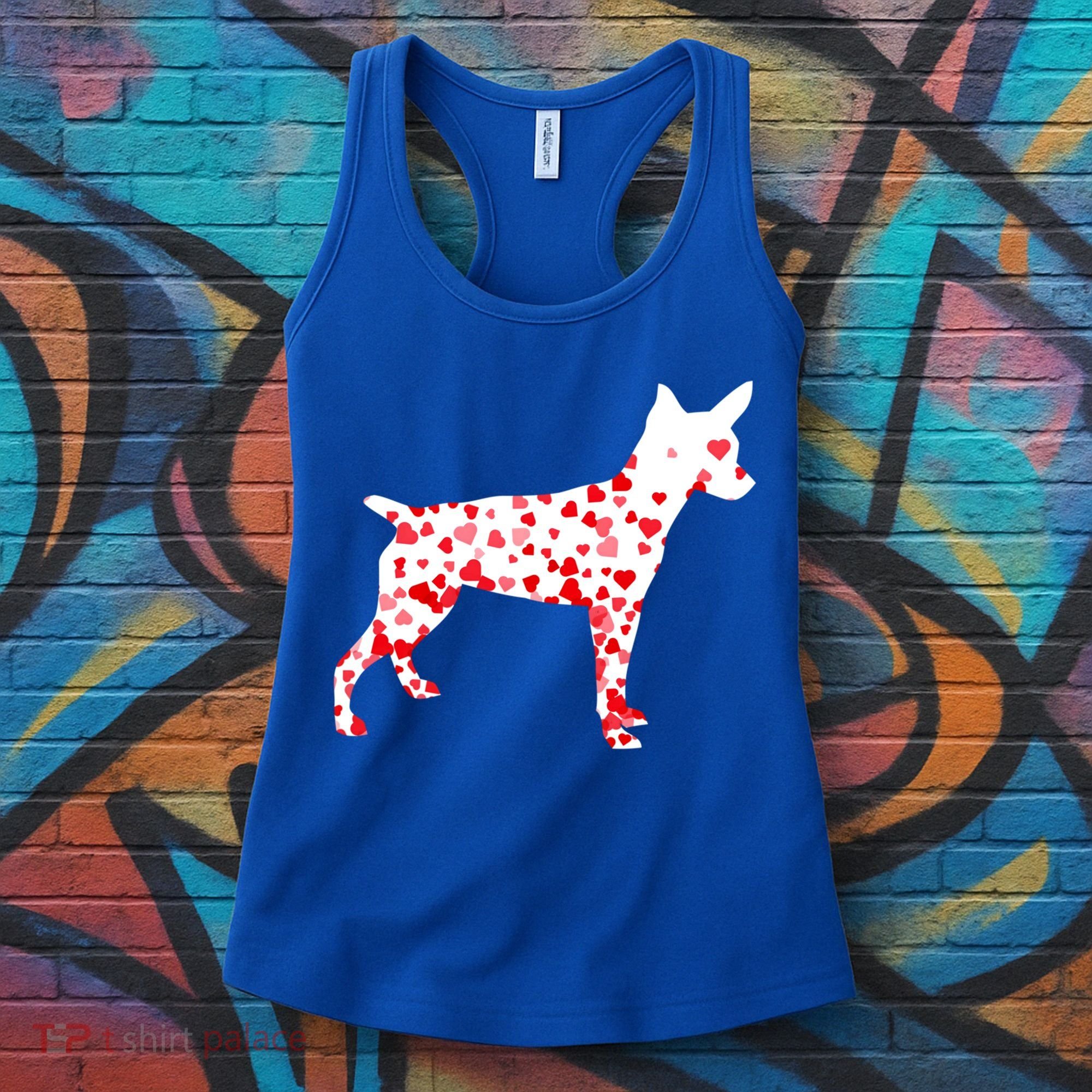 Rat Terrier Heart Dog Valentine's Day Gift Women's Tank Top