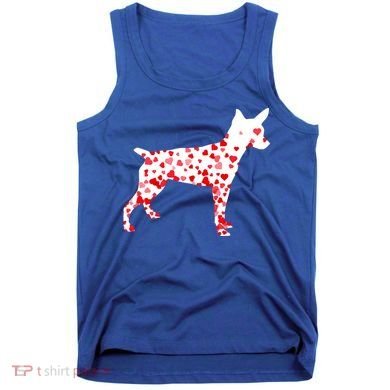 Rat Terrier Heart Dog Valentine's Day Gift Tank Top