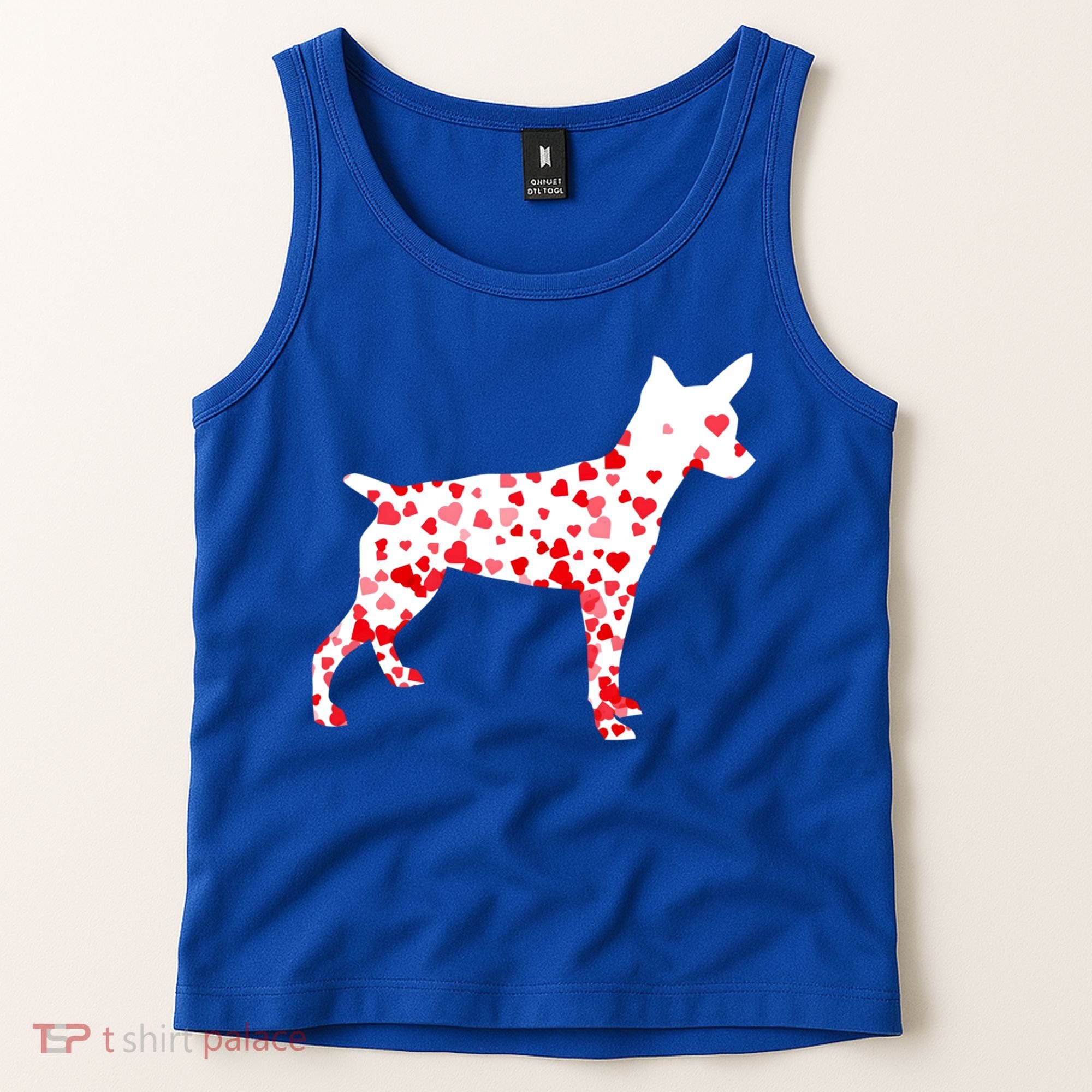 Rat Terrier Heart Dog Valentine's Day Gift Tank Top