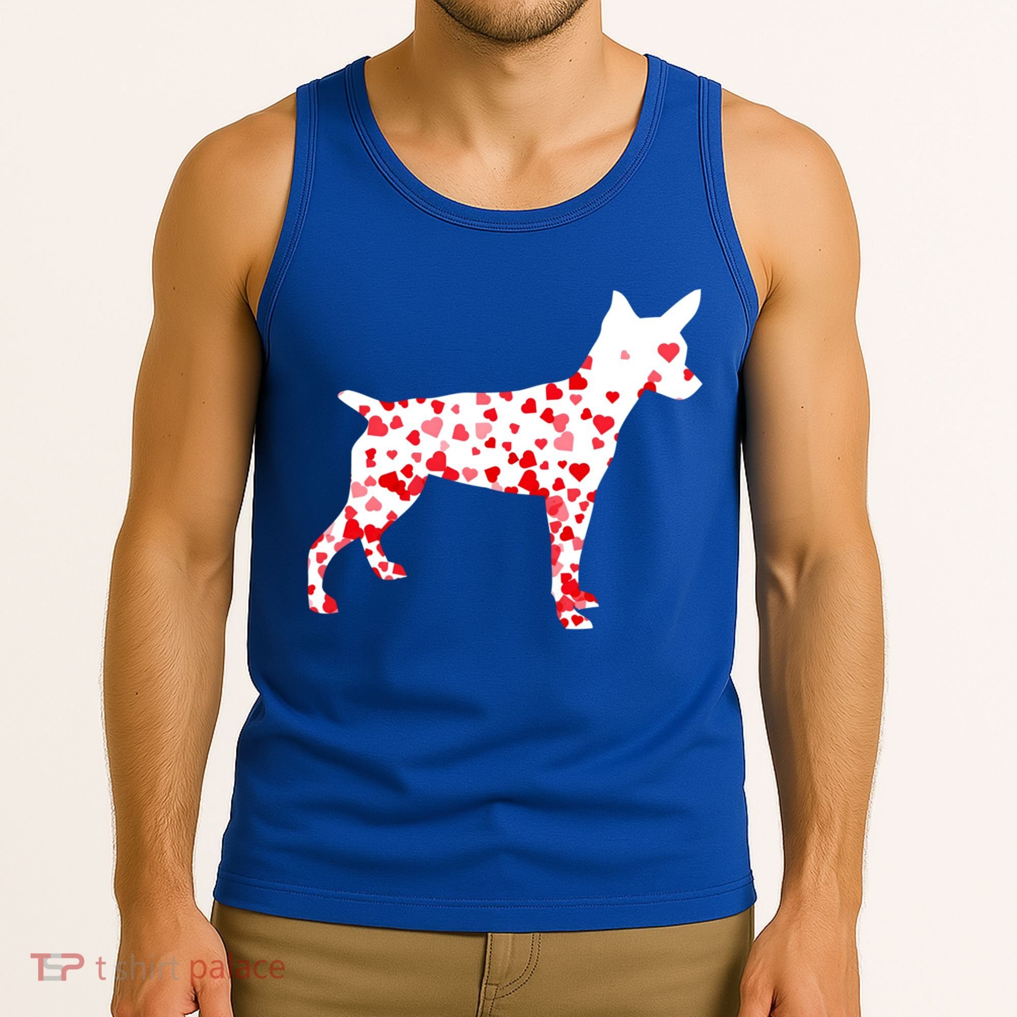 Rat Terrier Heart Dog Valentine's Day Gift Tank Top