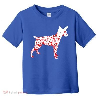 Rat Terrier Heart Dog Valentine's Day Gift Toddler T-Shirt