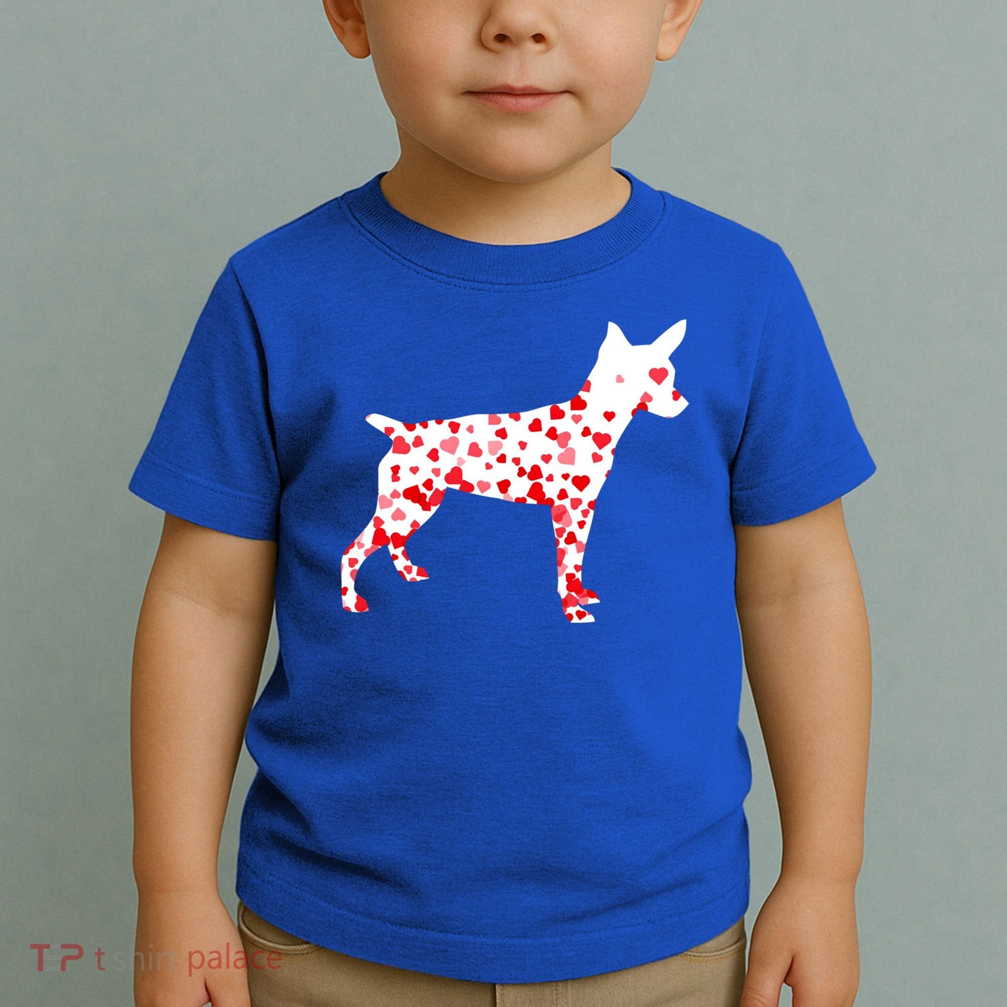Rat Terrier Heart Dog Valentine's Day Gift Toddler T-Shirt