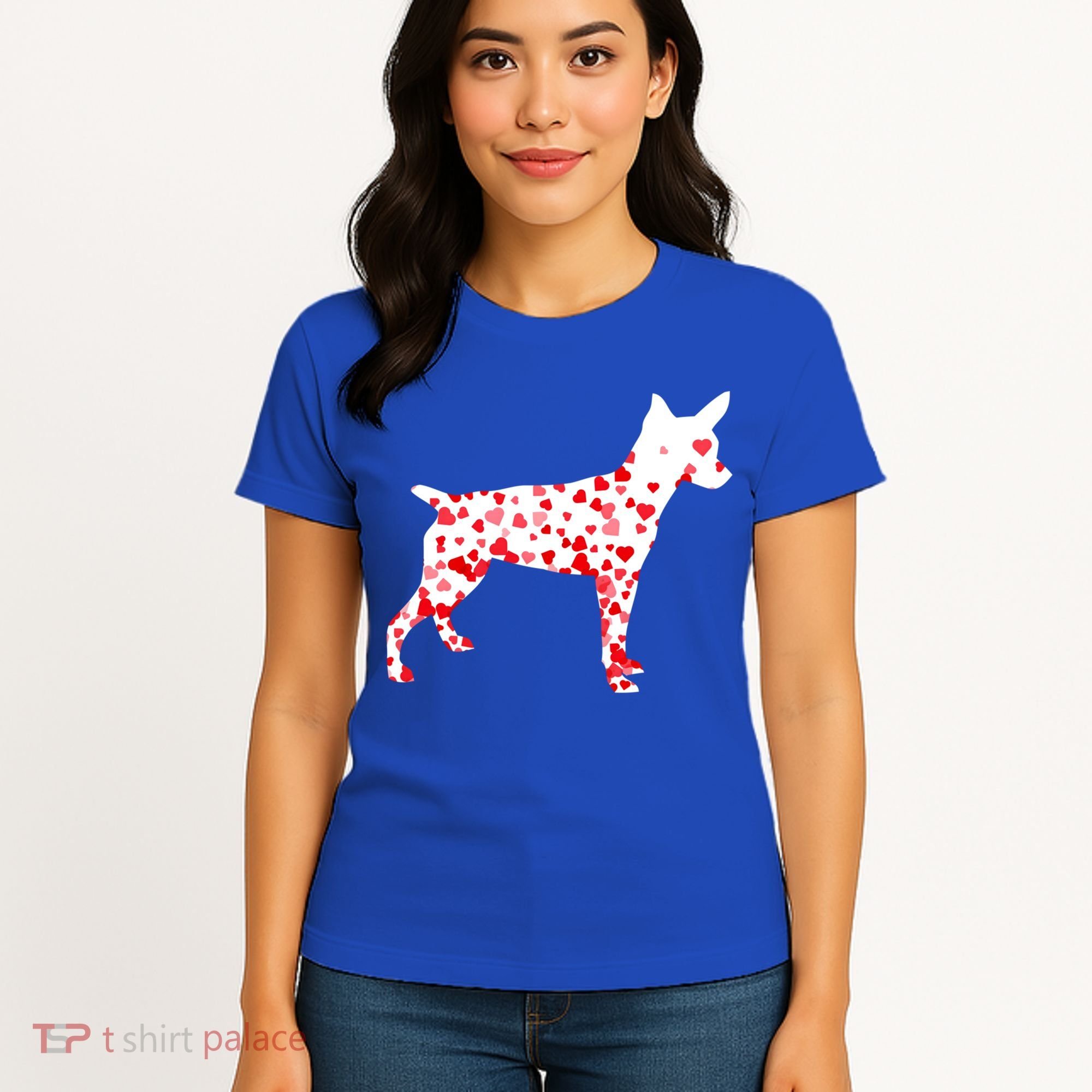 Rat Terrier Heart Dog Valentine's Day Gift Women's T-Shirt
