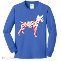 Rat Terrier Heart Dog Valentine's Day Gift Kids Long Sleeve Shirt thumb 0