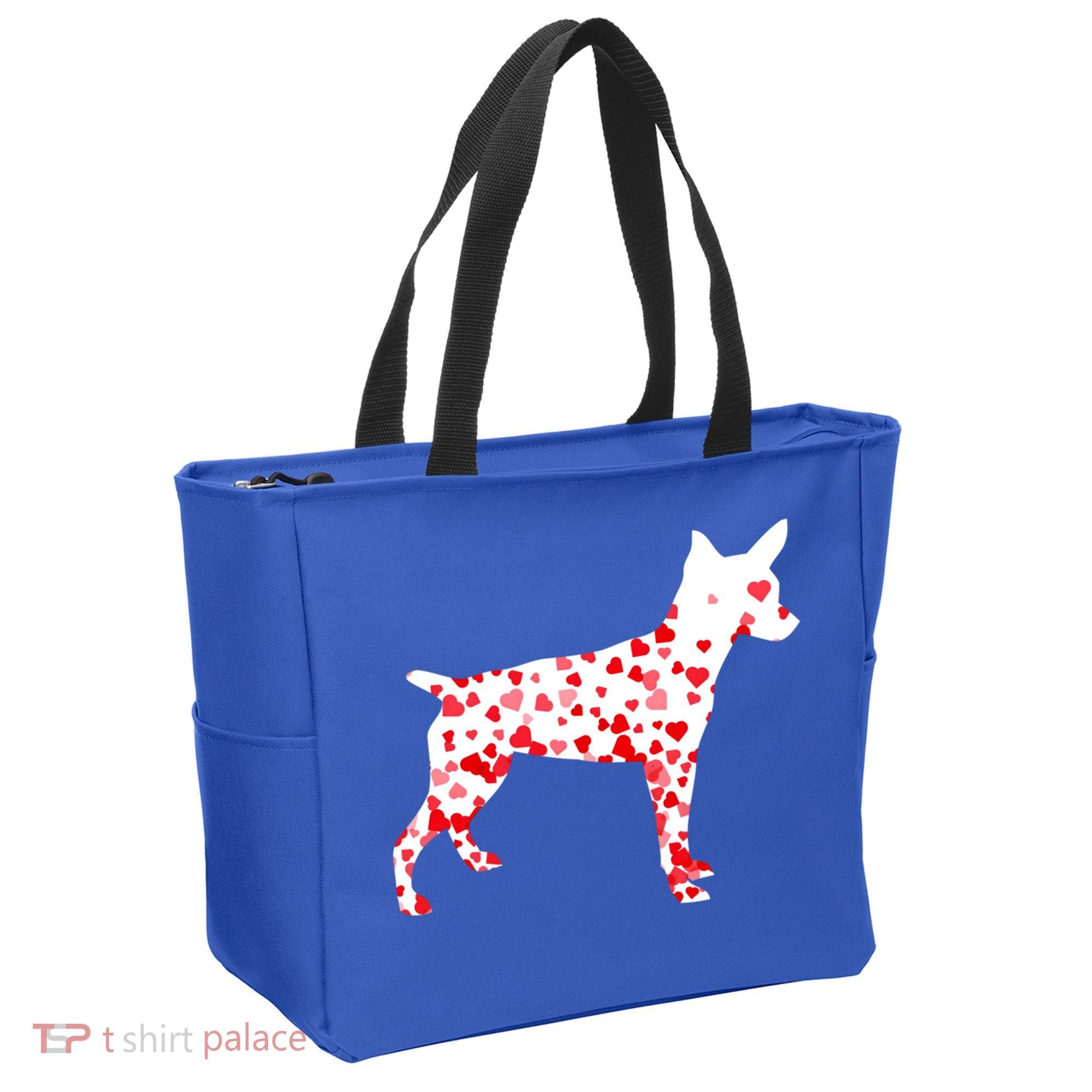 Rat Terrier Heart Dog Valentine's Day Gift Tote Bag