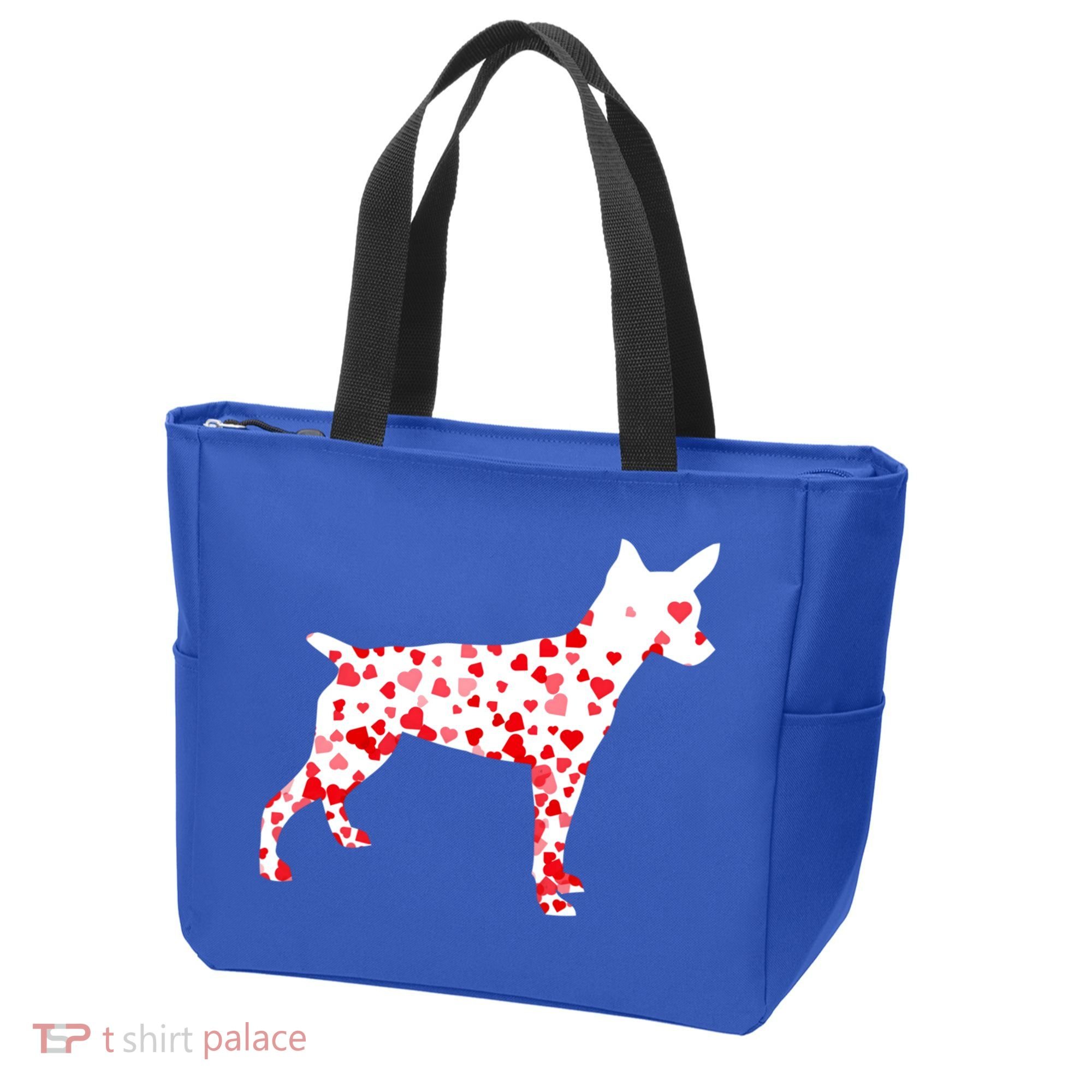 Rat Terrier Heart Dog Valentine's Day Gift Tote Bag
