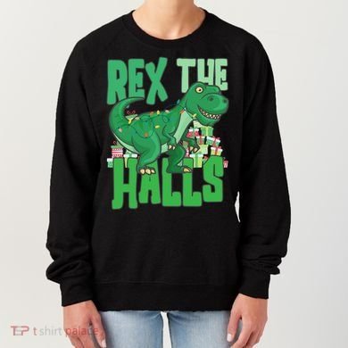 Rex The Halls Dinosaur Christmas Women's Sweatshirt
