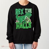 Rex The Halls Dinosaur Christmas Women's Sweatshirt thumb 0