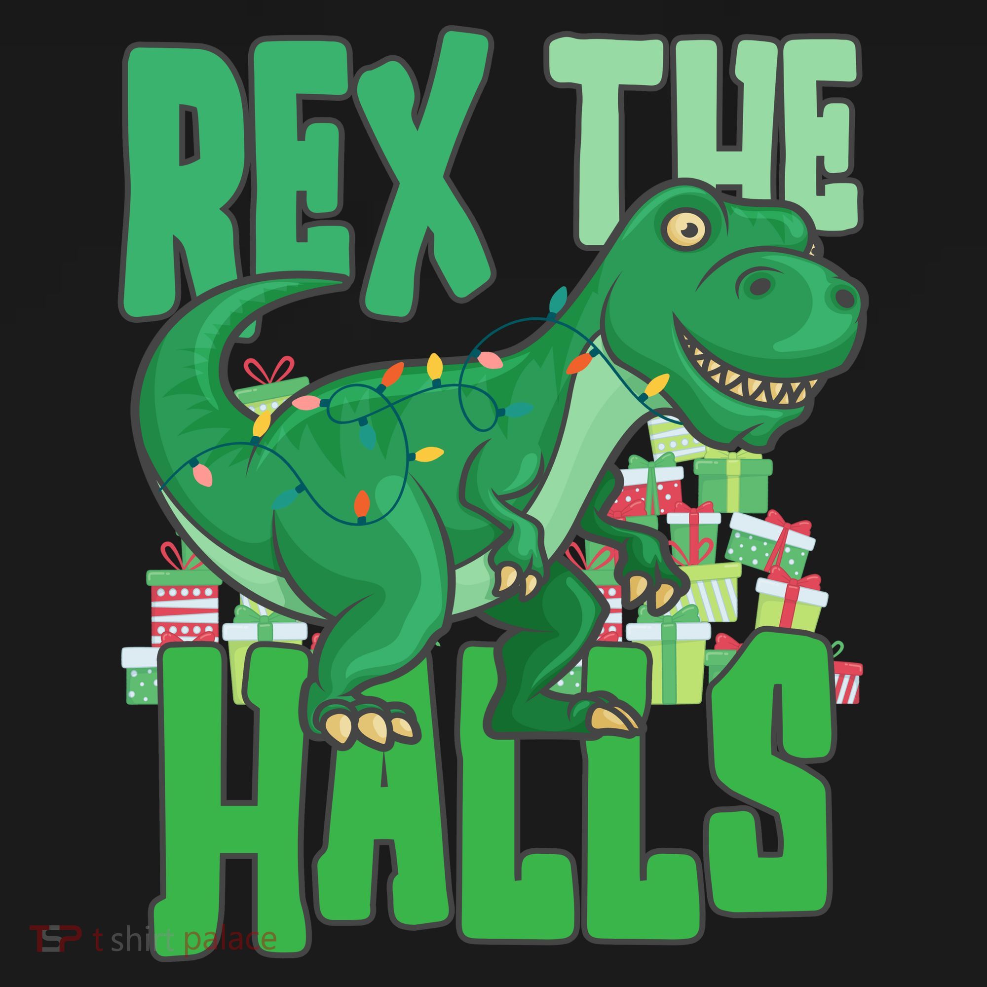 Rex The Halls Dinosaur Christmas Bucket Hat