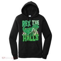 Rex The Halls Dinosaur Christmas Women's Hoodie thumb 0