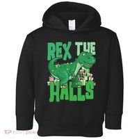 Rex The Halls Dinosaur Christmas Toddler Hoodie thumb 0