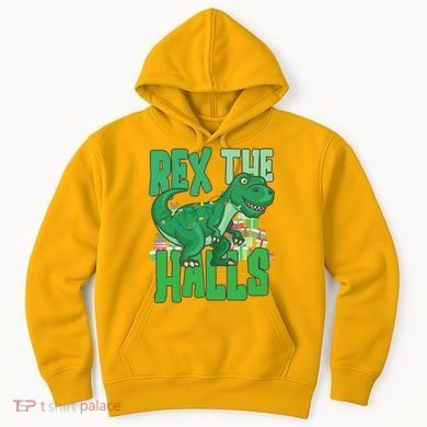 Rex The Halls Dinosaur Christmas Hoodie