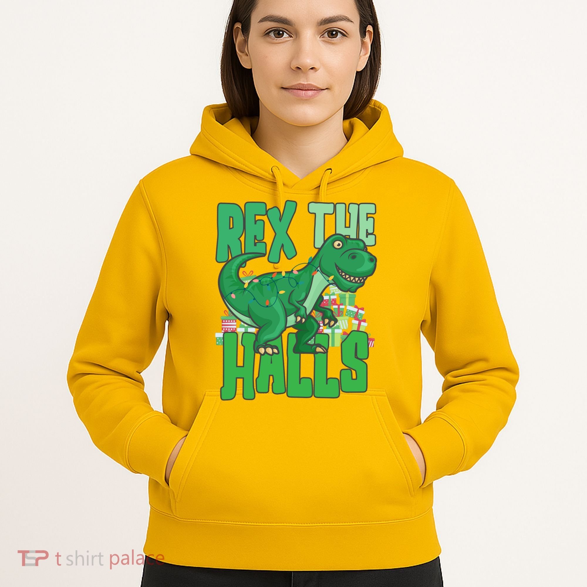 Rex The Halls Dinosaur Christmas Hoodie