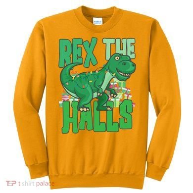 Rex The Halls Dinosaur Christmas Sweatshirt