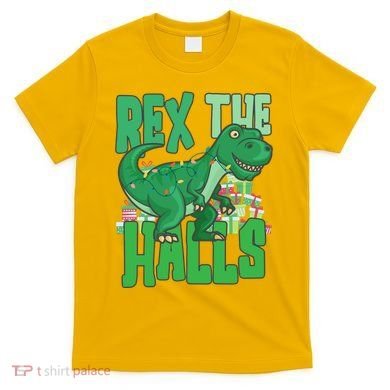 Rex The Halls Dinosaur Christmas T-Shirt