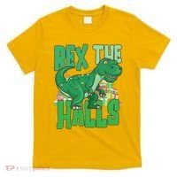 Rex The Halls Dinosaur Christmas T-Shirt thumb 0
