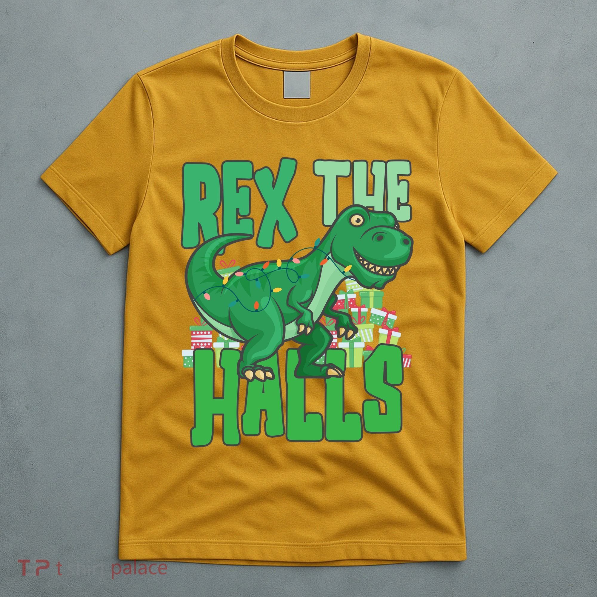 Rex The Halls Dinosaur Christmas T-Shirt