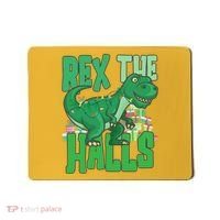 Rex The Halls Dinosaur Christmas Mousepad thumb 0