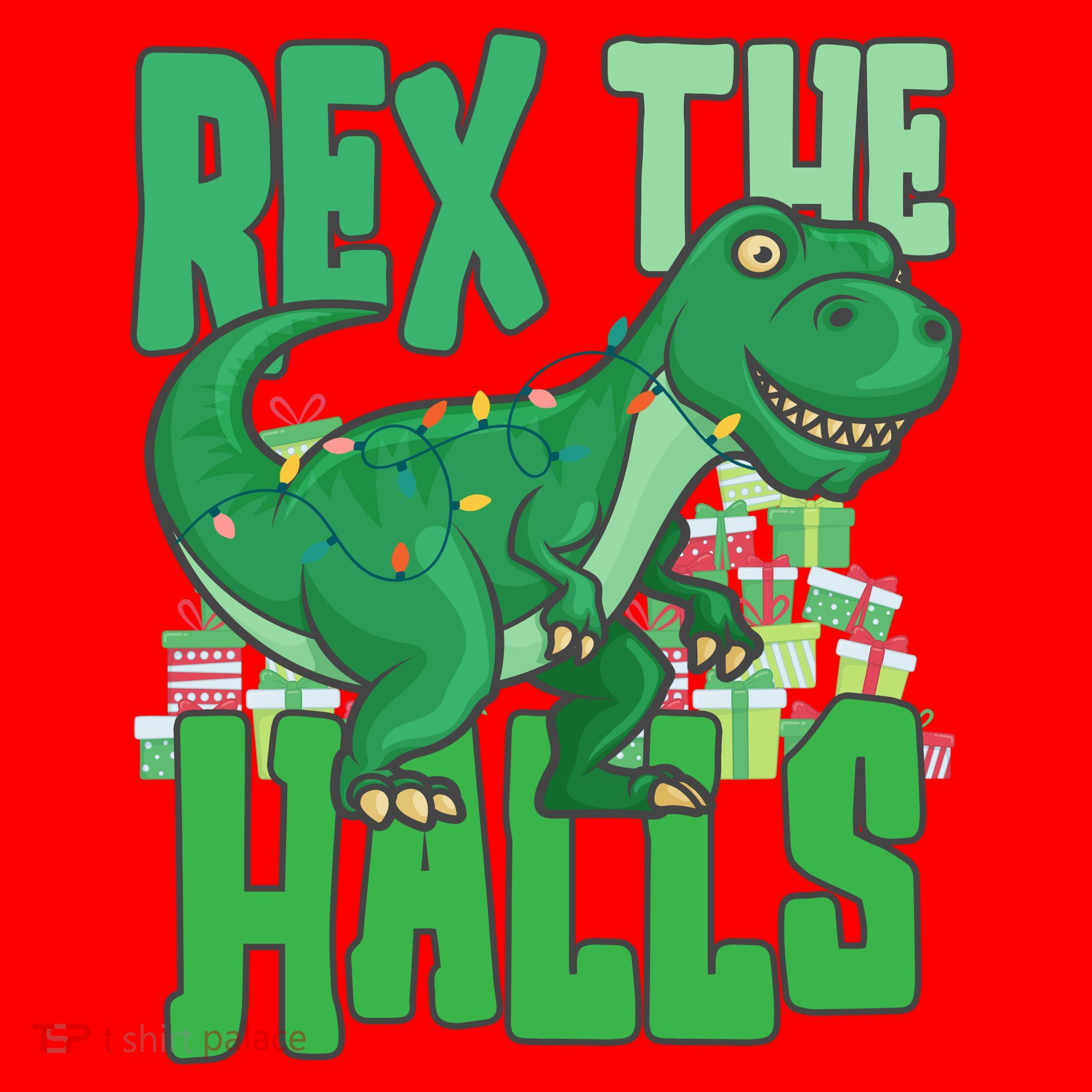 Rex The Halls Dinosaur Christmas Santa Hat