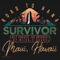 Road To Hana Survivor Curvy Palm Maui Hawaii Lover Women's Hoodie thumb 2