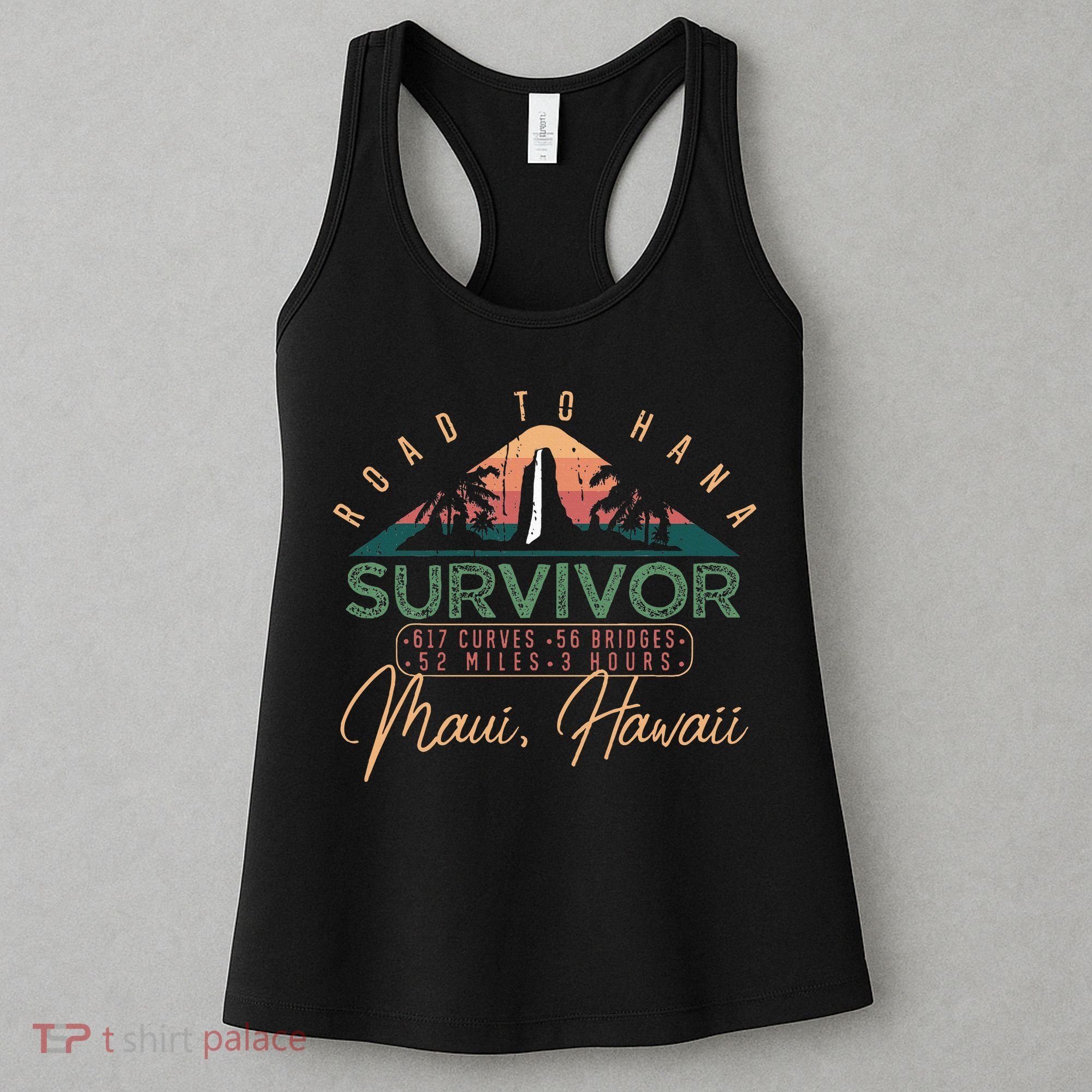Road To Hana Survivor Curvy Palm Maui Hawaii Lover Women's Tank Top