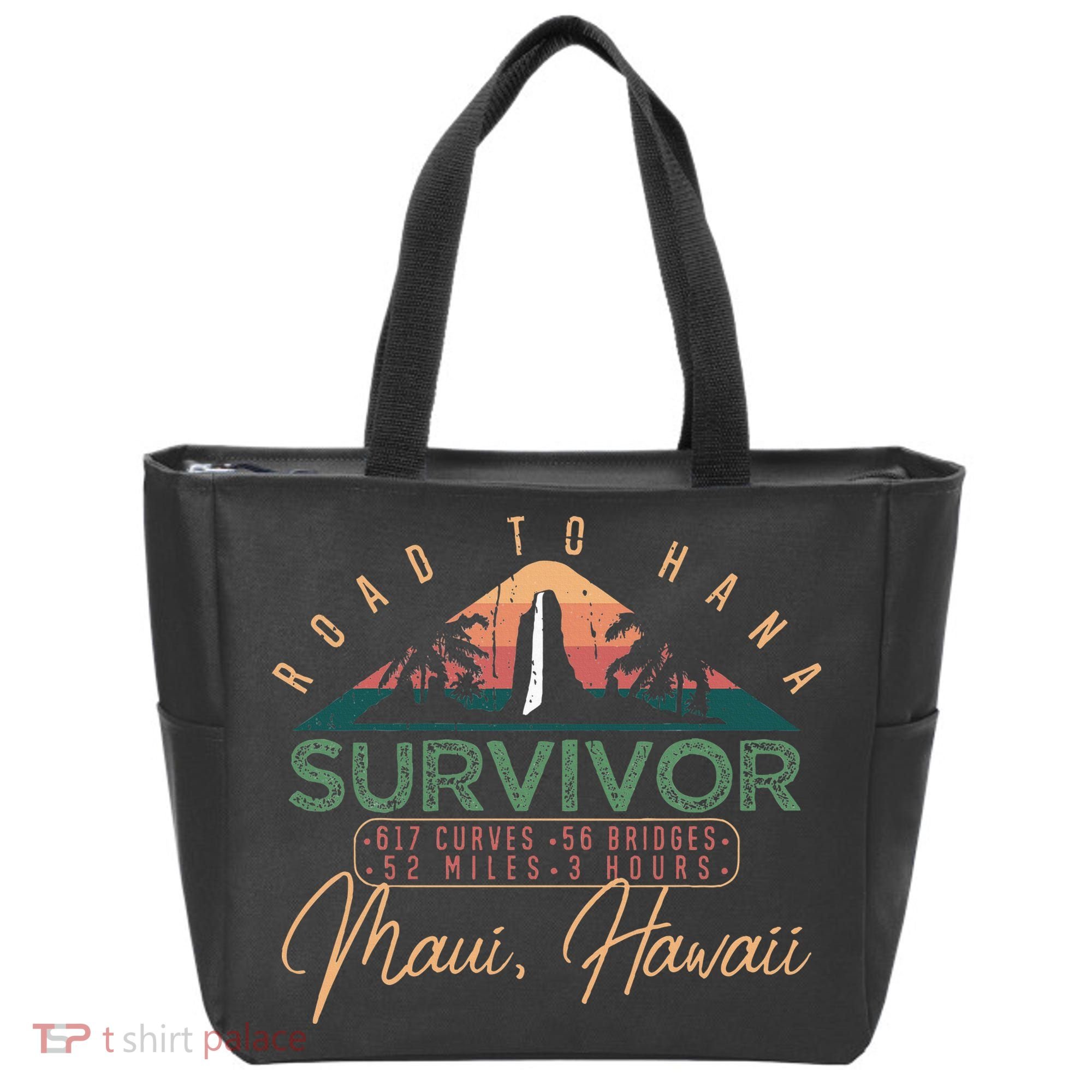 Road To Hana Survivor Curvy Palm Maui Hawaii Lover Tote Bag