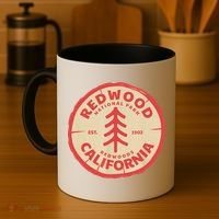 Redwood Trees In The National Forest TShirt Coffee Mug thumb 4