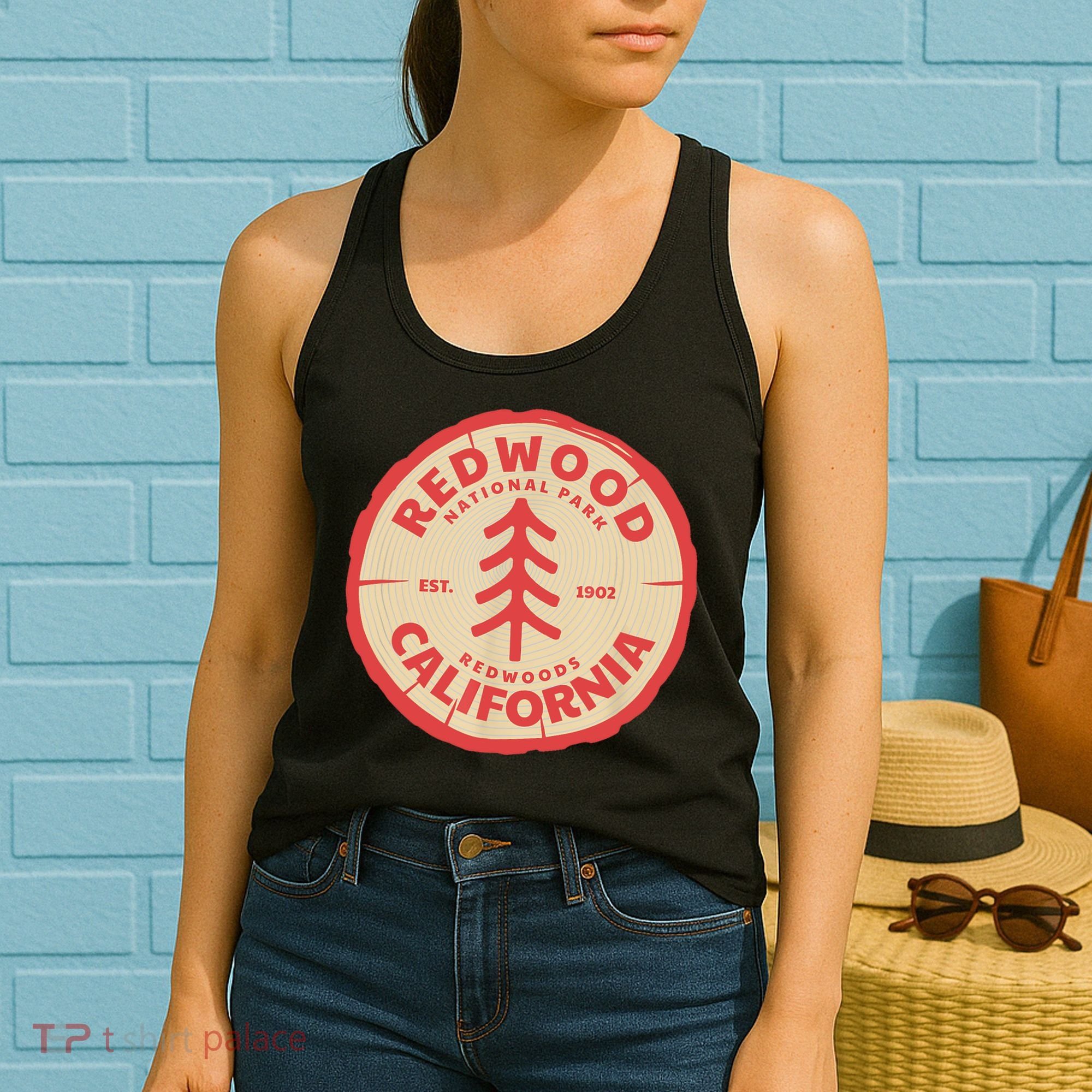 Redwood Trees In The National Forest TShirt Women's Tank Top