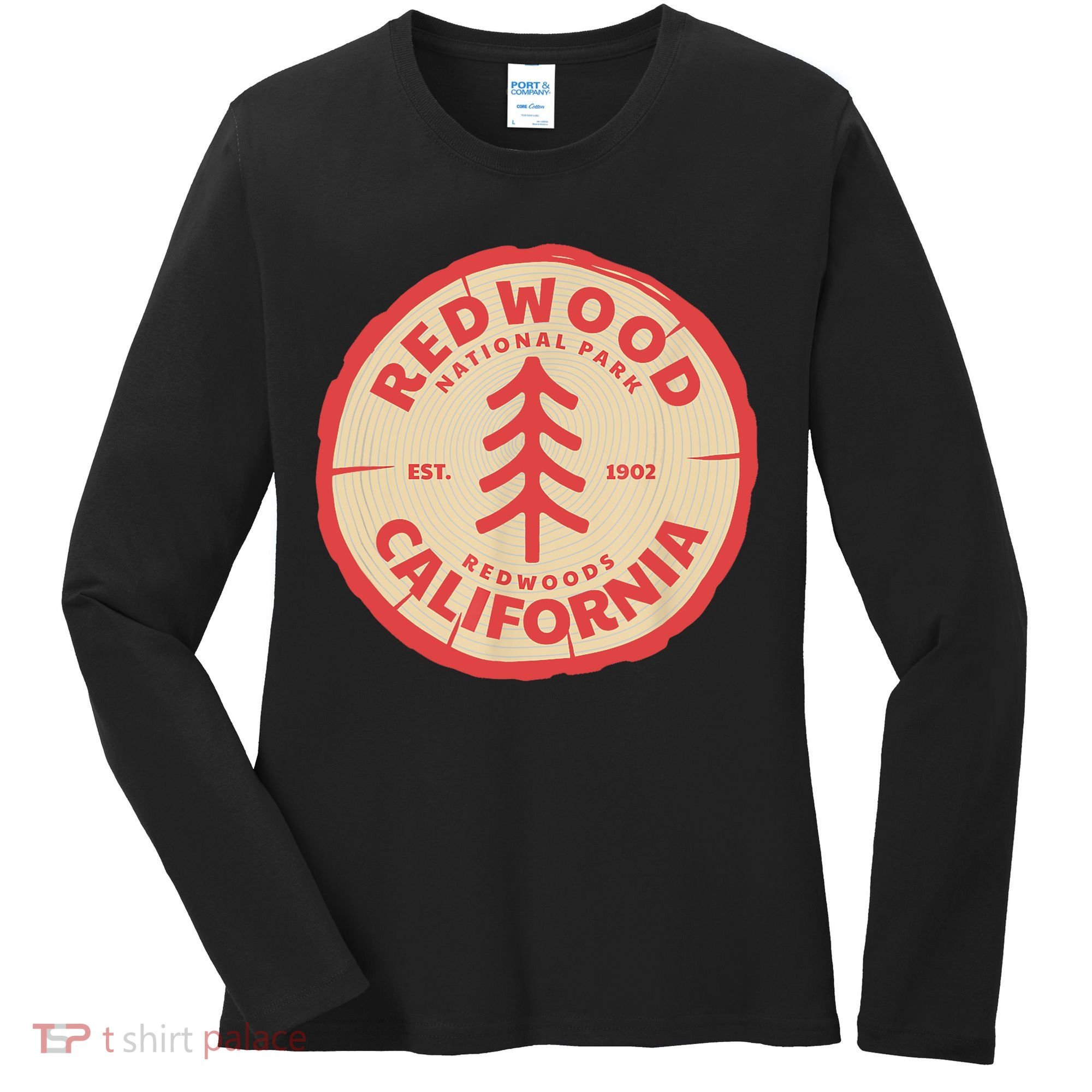 Redwood Trees In The National Forest TShirt Women's Long Sleeve Shirt