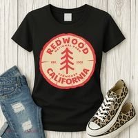 Redwood Trees In The National Forest TShirt Women's T-Shirt thumb 3