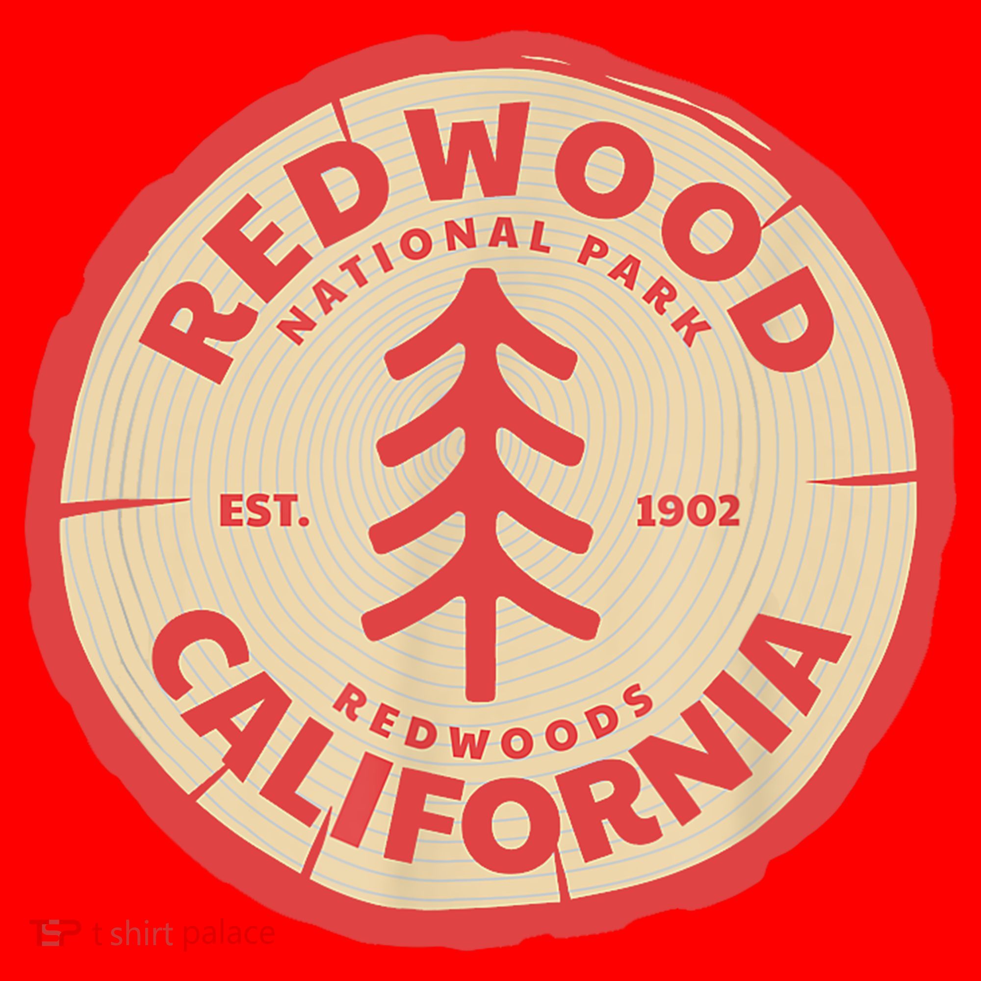 Redwood Trees In The National Forest TShirt Santa Hat