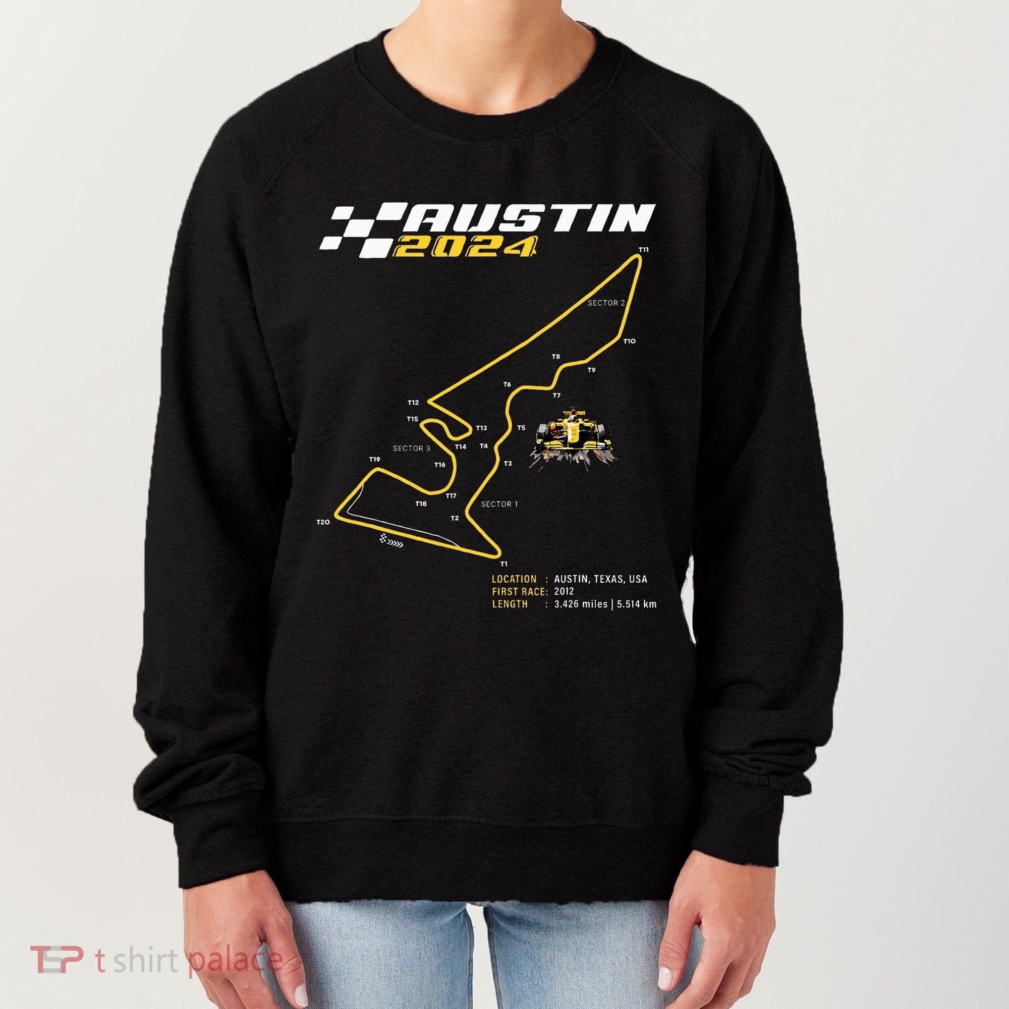 Race Track In Austin Formula Racing Circuits Sport Women's Sweatshirt