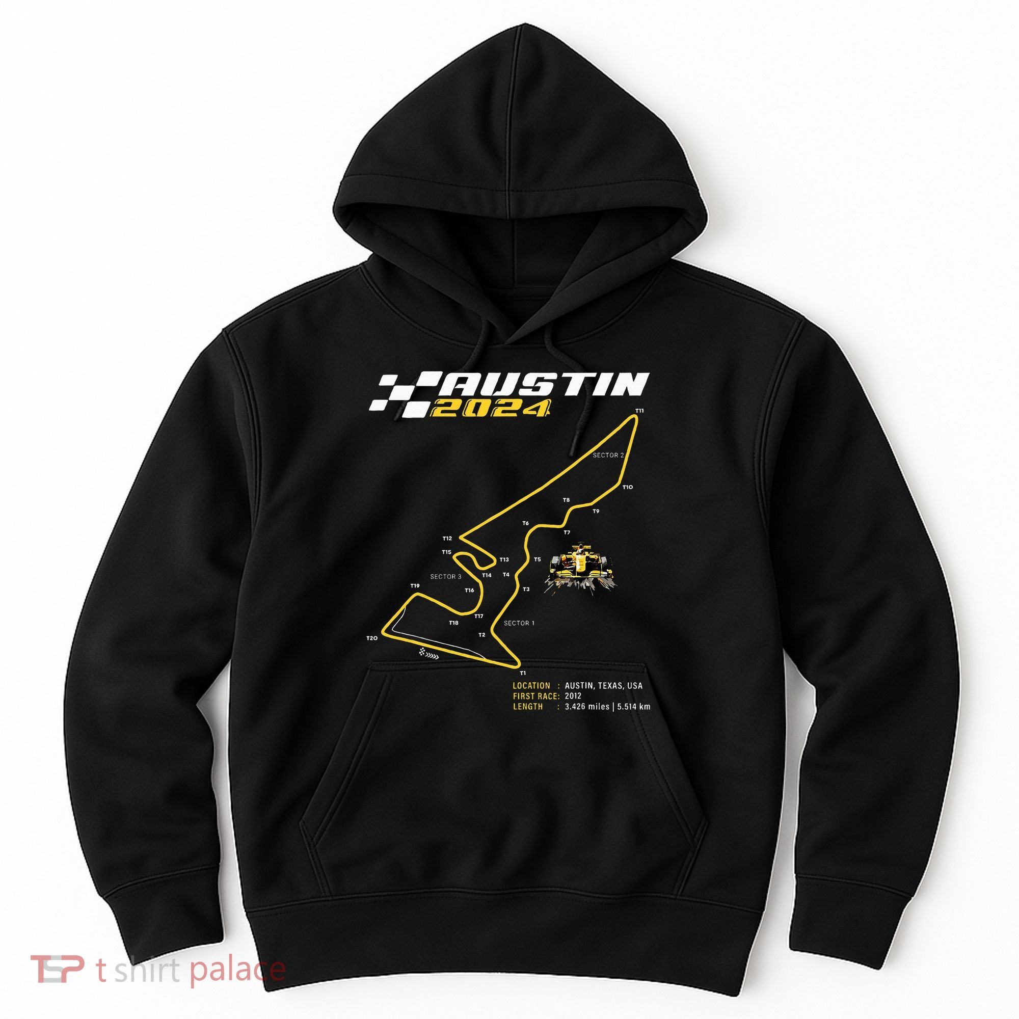 Race Track In Austin Formula Racing Circuits Sport Hoodie