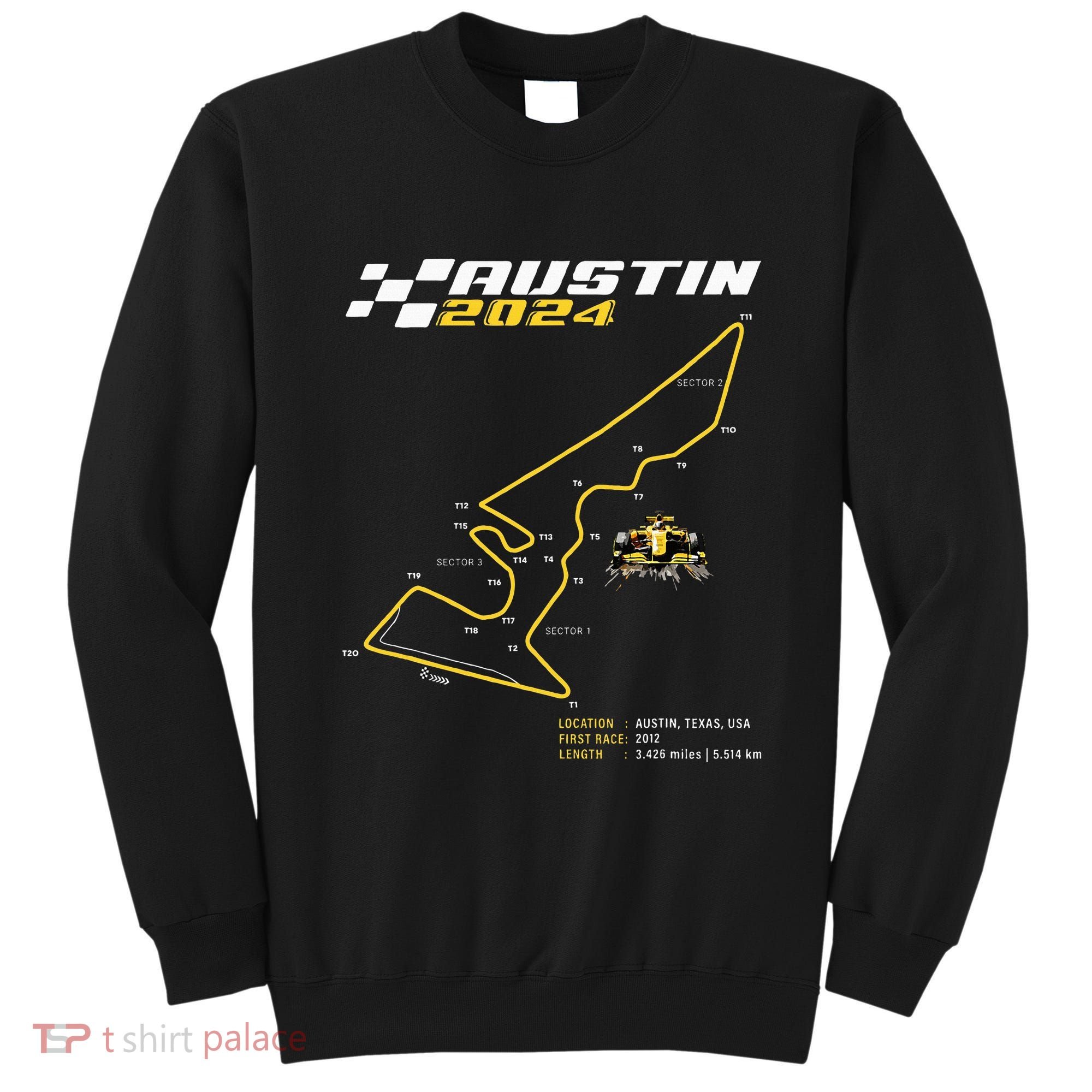 Race Track In Austin Formula Racing Circuits Sport Sweatshirt