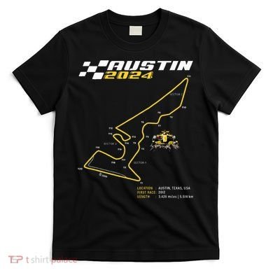 Race Track In Austin Formula Racing Circuits Sport T-Shirt