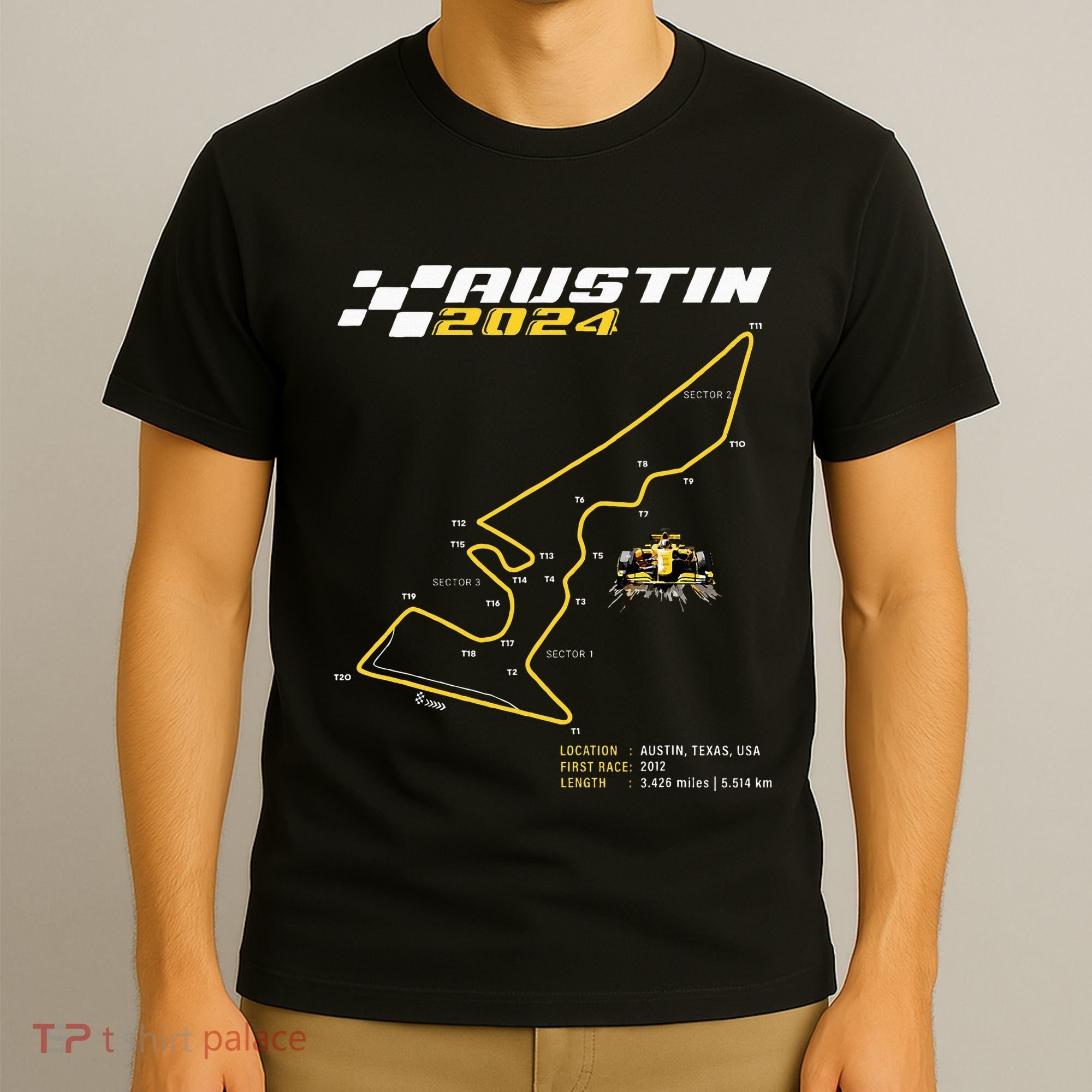 Race Track In Austin Formula Racing Circuits Sport T-Shirt