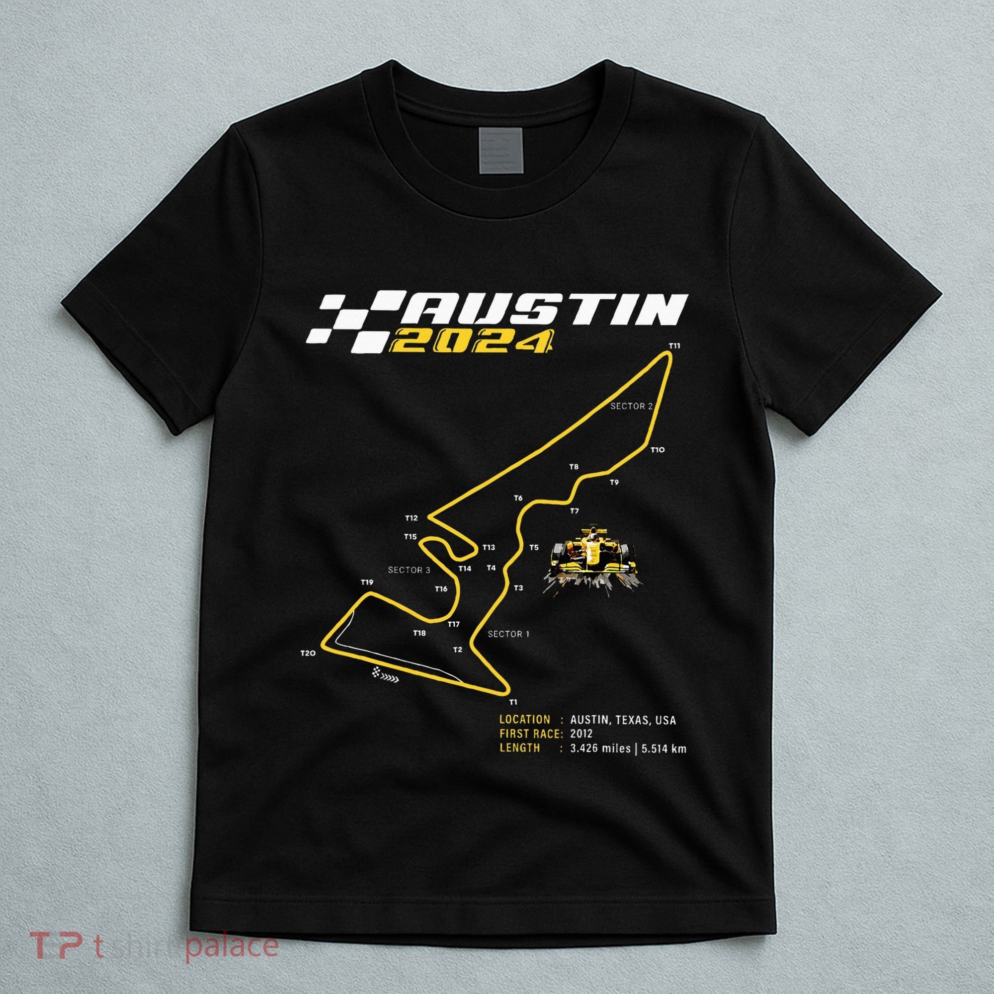 Race Track In Austin Formula Racing Circuits Sport T-Shirt