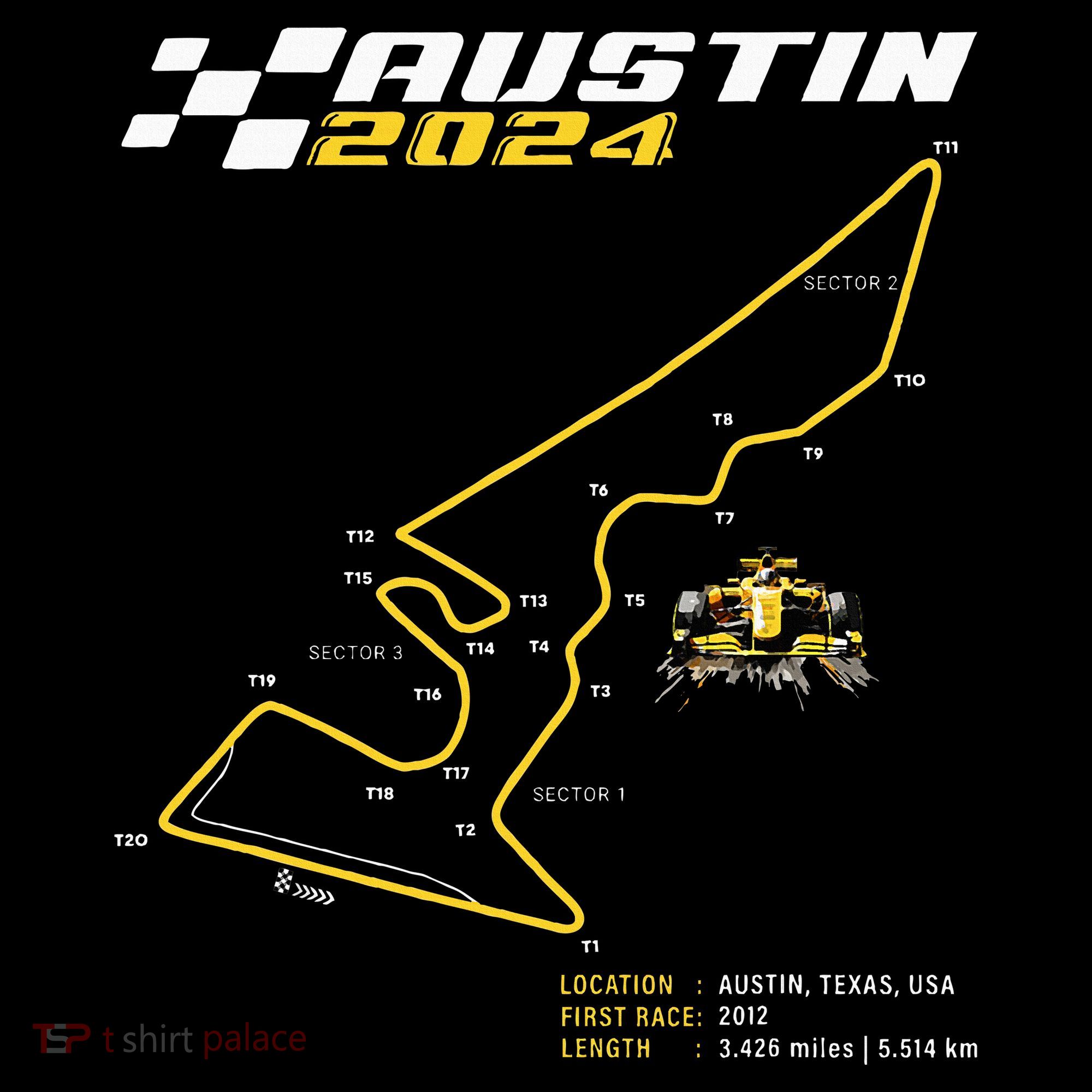 Race Track In Austin Formula Racing Circuits Sport Baby Bodysuit