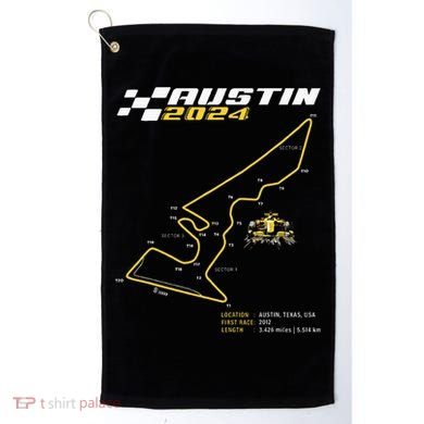 Race Track In Austin Formula Racing Circuits Sport Golf Towel