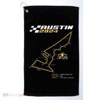 Race Track In Austin Formula Racing Circuits Sport Golf Towel thumb 0