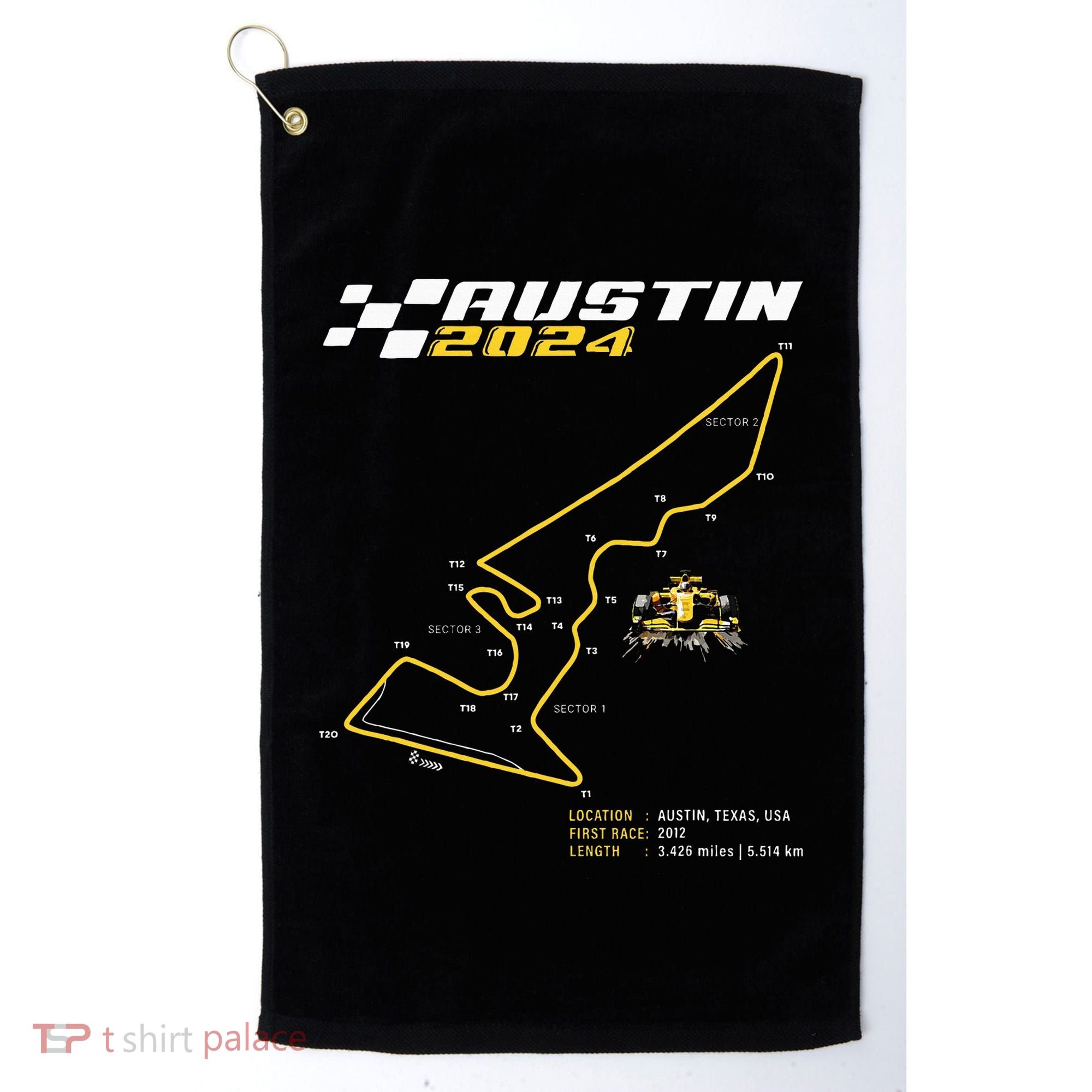 Race Track In Austin Formula Racing Circuits Sport Golf Towel