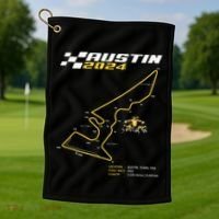 Race Track In Austin Formula Racing Circuits Sport Golf Towel thumb 1