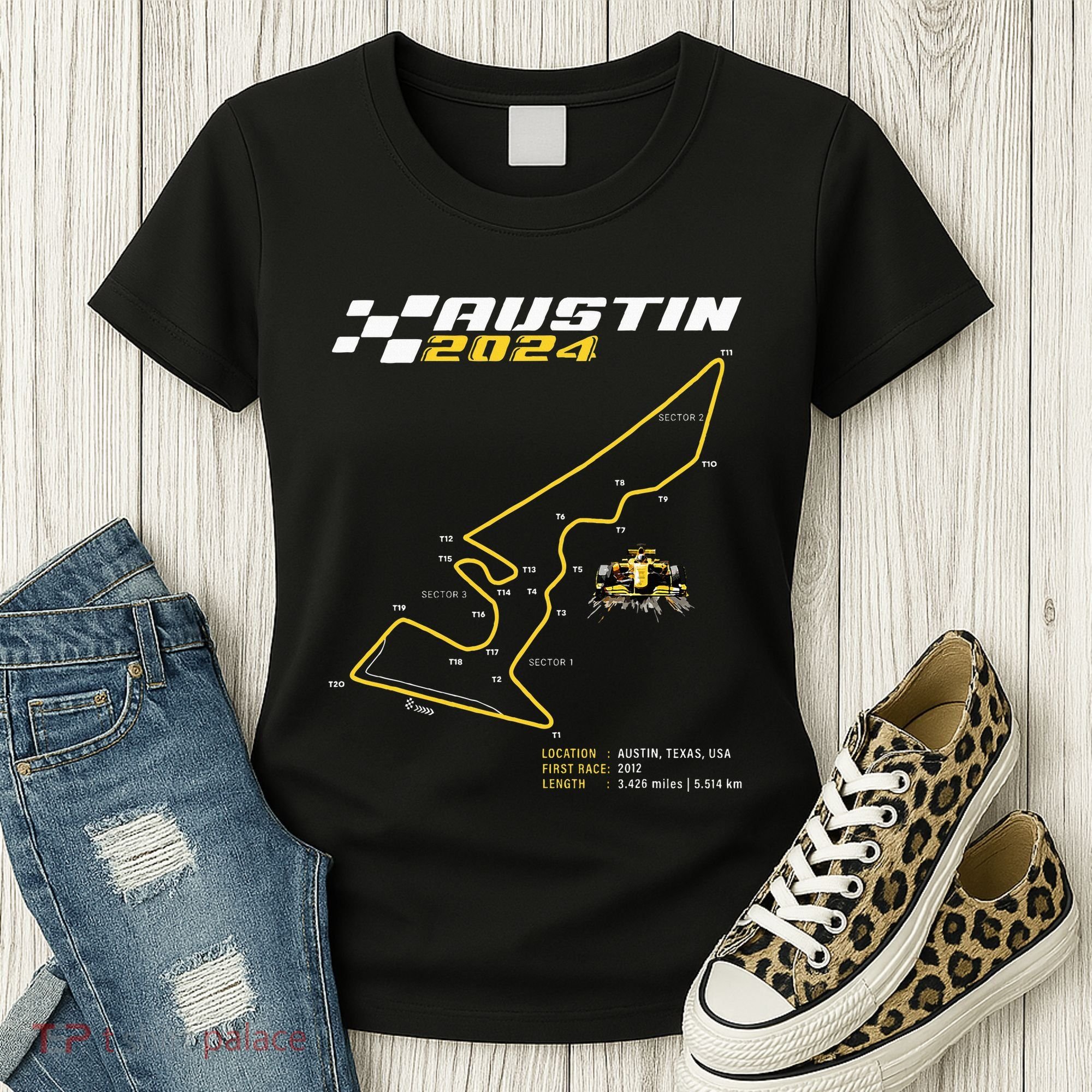 Race Track In Austin Formula Racing Circuits Sport Women's T-Shirt