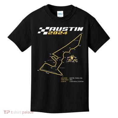 Race Track In Austin Formula Racing Circuits Sport Kids T-Shirt