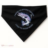 Rainbow Trout I Work To Afford Fishing I Fish To Avoid Work USA-Made Doggie Bandana thumb 0