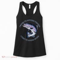 Rainbow Trout I Work To Afford Fishing I Fish To Avoid Work Women's Tank Top thumb 0